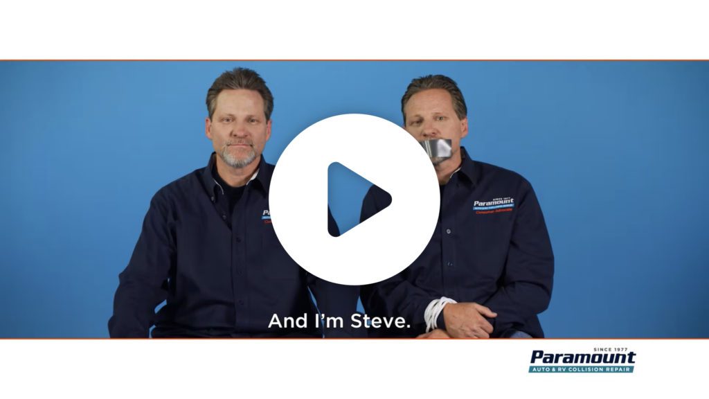 Paramount Auto Body keep quiet commercial