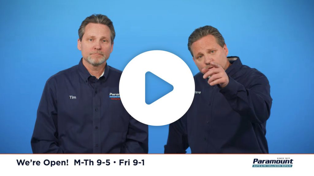 Paramount Auto Body standing with you commercial